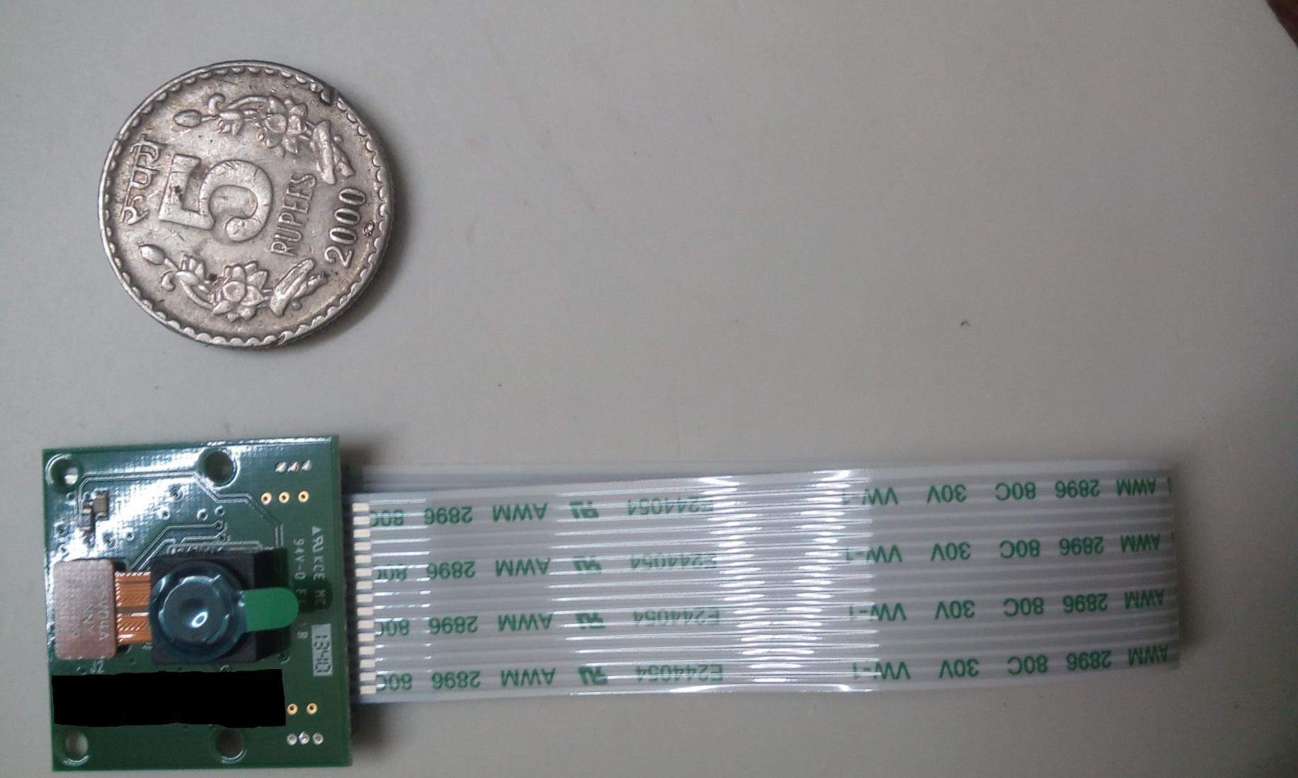 Camera size compared to coin