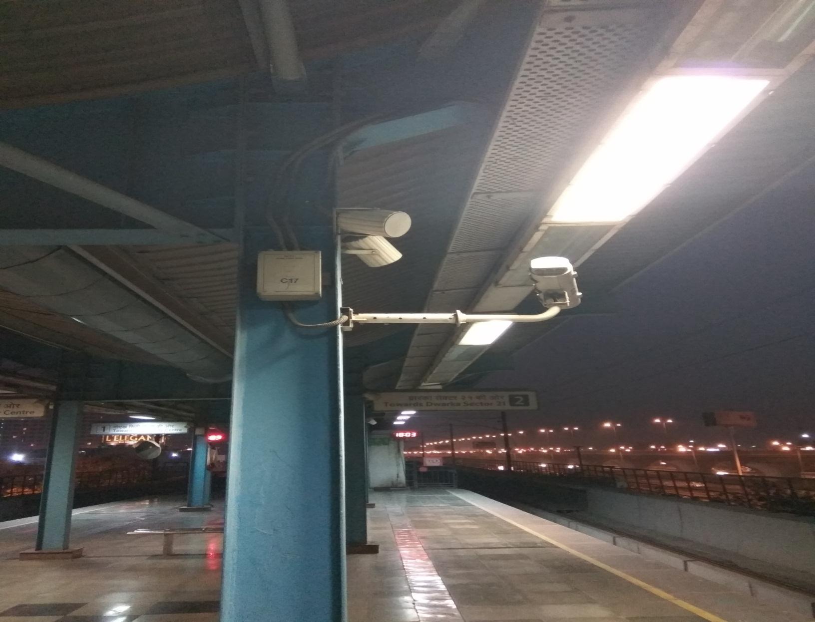 City surveillance railway station